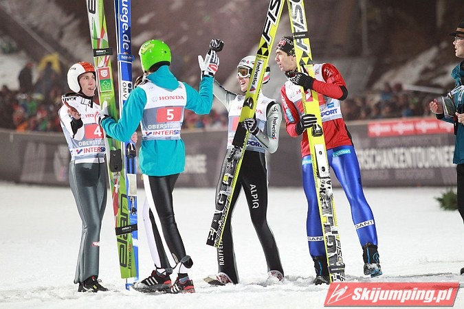 135 Thomas Diethart, Simon Ammann, Anders Bardal, Peter Prevc